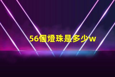 56個燈珠是多少w 200個燈珠是多少W